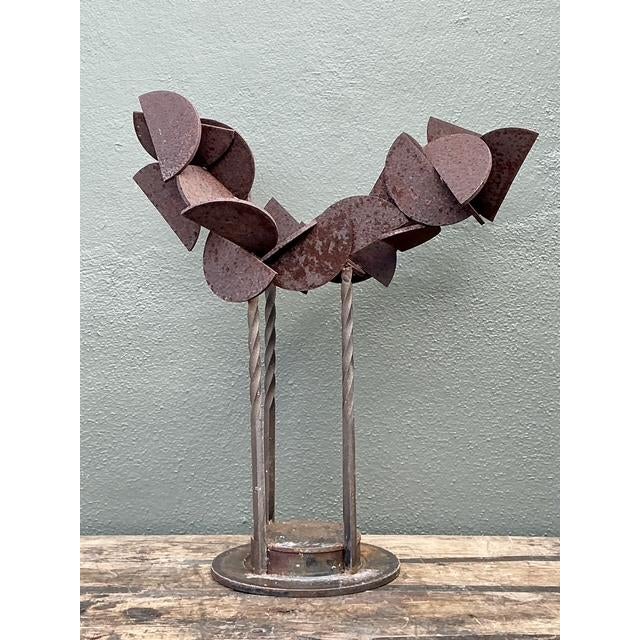 Vintage Patinated Geometric Abstract Sculpture For Sale In West Palm - Image 6 of 14