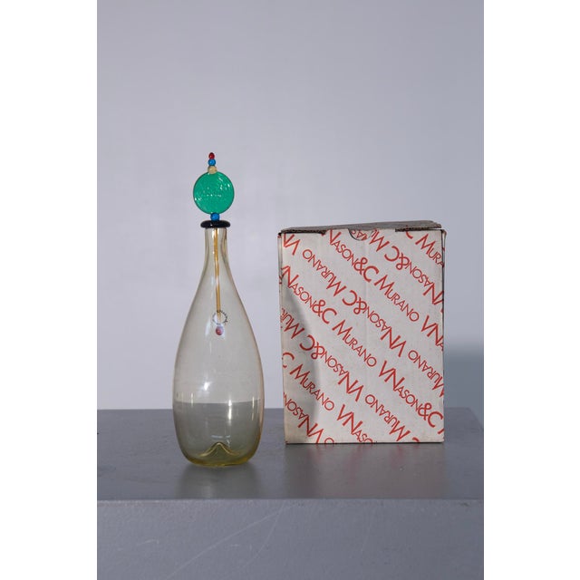 Yellow Artistic Bottle in Murano Glass from Carlo Nason, 1980s For Sale - Image 6 of 10