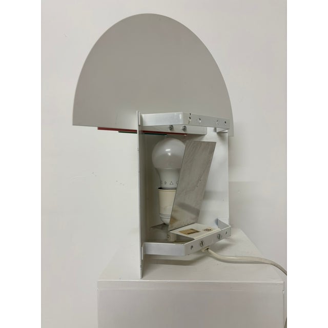 White Postmodern No Neon Table Lamp by Olle Andersson for Borens, 1980s For Sale - Image 8 of 13