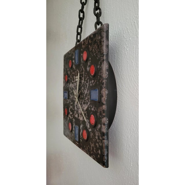 Unique Brutalist Style Clock made by Kienzle. Part of thier "Boutique series". Somewhat resembles the style of Bittossi....