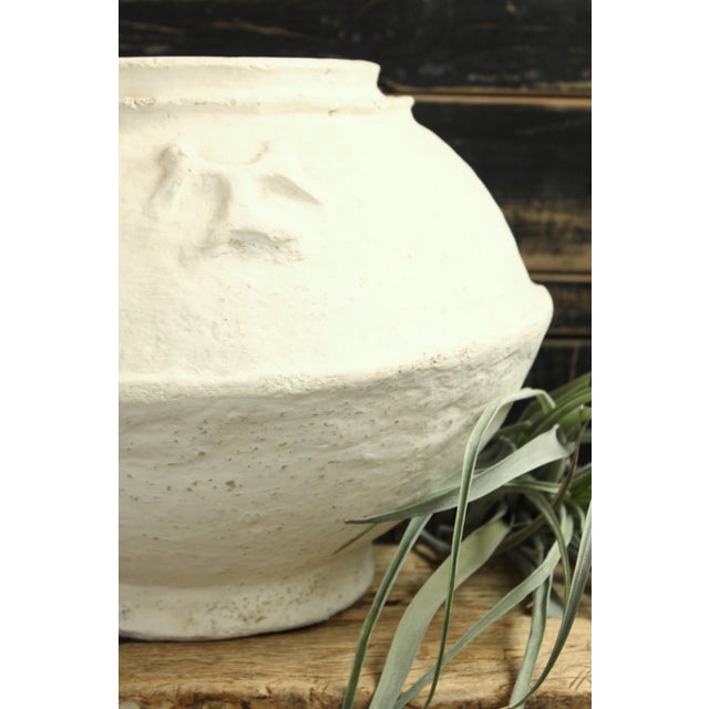Large BoHo Rustic Paper Mache Vessel For Sale - Image 4 of 5