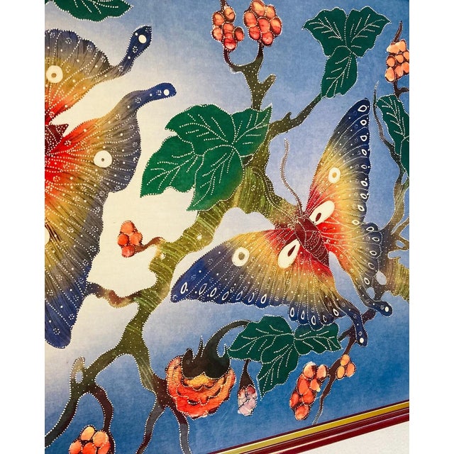 Hand Painted Textile, Framed Chairish