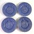 Bordallo Pinheiro-“Seashell Service Blue”-luncheon/dinner plates Set of four Special characteristic, a scallop shell in...