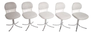 Space Age Chairs and Dining Table by Stoll Giroflex for Herman Miller, 1970s, Set of 6