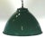 Modern Green Tole Industrial Hanging Lamps or Lanterns from England (18 1/4" Diameter) For Sale - Image 3 of 11