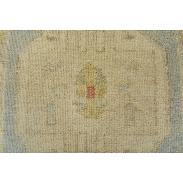 Blue Anatolia Runner 2’10” X 8’7” Blue Wool Tribal Hand-Knotted Oriental Rug For Sale - Image 8 of 12