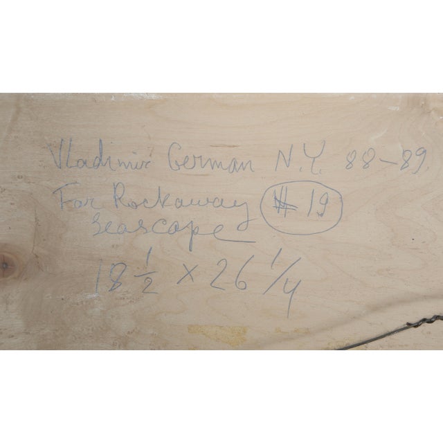 1980s Vladimir German, Far Rockaway Seascape, Oil Painting For Sale - Image 5 of 5