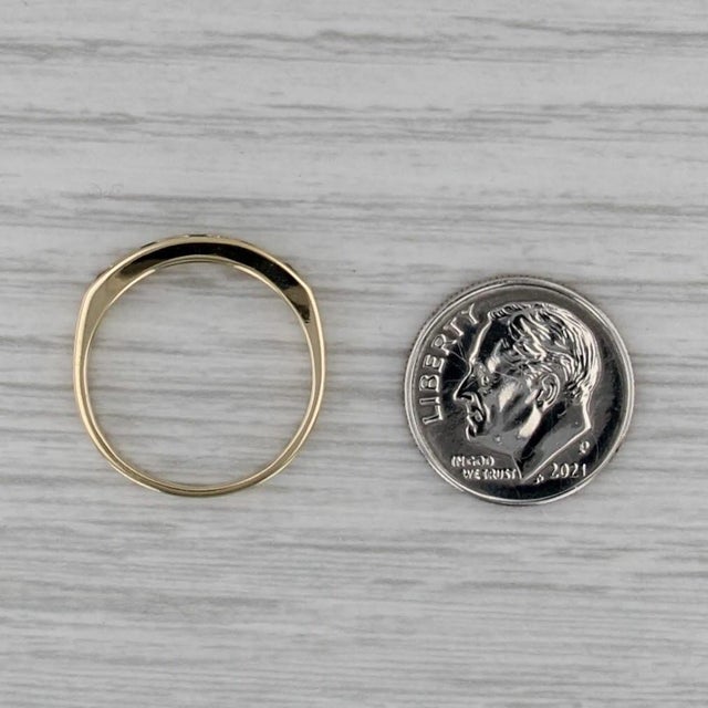 0.22ctw Multicolor Diamond Ring 14k Gold Stackable Wedding Band Size 6.75 For Sale - Image 4 of 8