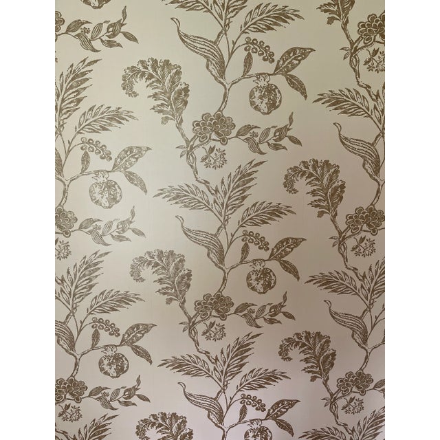 Gold and Cream Floral Menorca Wallpaper by Manuel Canovas For Sale In New York - Image 6 of 6