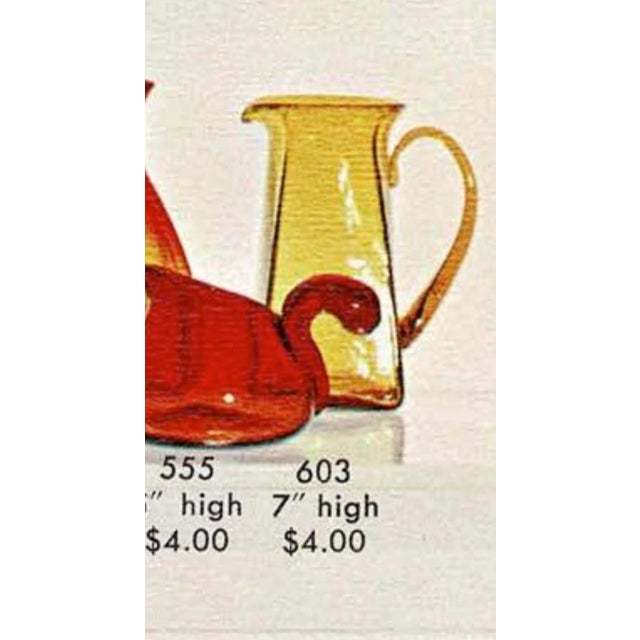 1960s Mid Century Modern Blenko Pitcher Signed For Sale - Image 14 of 15