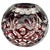 Glass Bohemian Globe Vase in Ruby-Red Cut-to-Clear Collard Crystal with Geometric Decoration, 1950 For Sale - Image 7 of 7