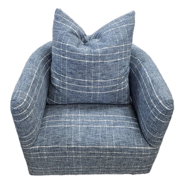 Cr Laine Fabric Swivel Chair For Sale