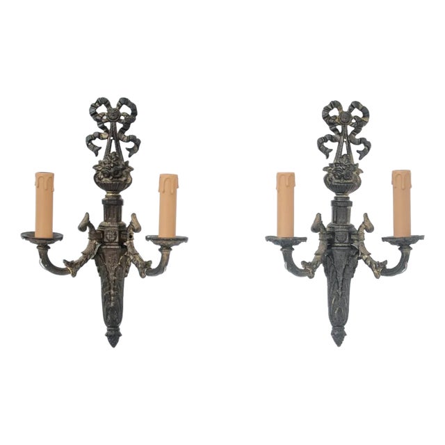 Antique Wall Lamps, France, 1890, Set of 2 For Sale