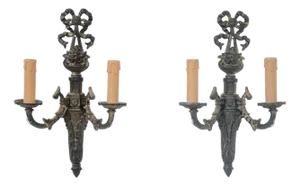 Antique Wall Lamps, France, 1890, Set of 2