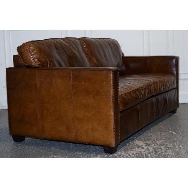 Viscount Sofa in Brown Leather from Timothy Oulton For Sale - Image 13 of 15