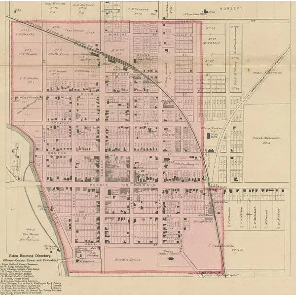 Antique Map of Eaton Ohio by Titus, 1871 For Sale - Image 4 of 5