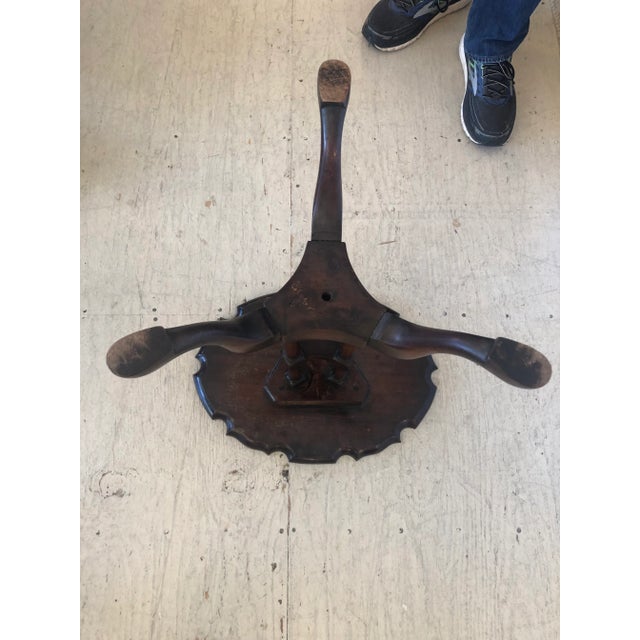 Antique Crotch Mahogany Chippendale Style Side Drinks Table For Sale - Image 10 of 11