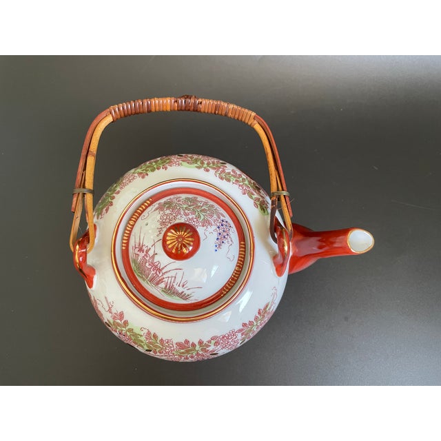 Antique Kutani Eggshell Porcelain Teapot & Teacup Trio Set With Lithophane For Sale In Las Vegas - Image 6 of 17