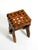 Vintage Oak Stool with Seat in Leather Straps, 1940s For Sale - Image 11 of 18