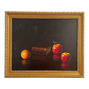 Vintage Italian Still Life Chromolithograph I. Gold Frame