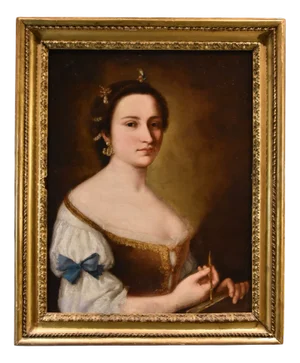 Workshop of Anton Raphael Mengs, Portrait of a Young Girl, 1750, Oil on Canvas, Framed