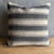 Creamy white hemp rug pillow with stripes. Soft hand, linen blend backing with zipper closure. Spot cleaning is...