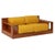 Mid-Century Modern Italian 2-Seater Lounge Chair in Yellow Upholstery, 1970s For Sale - Image 14 of 14