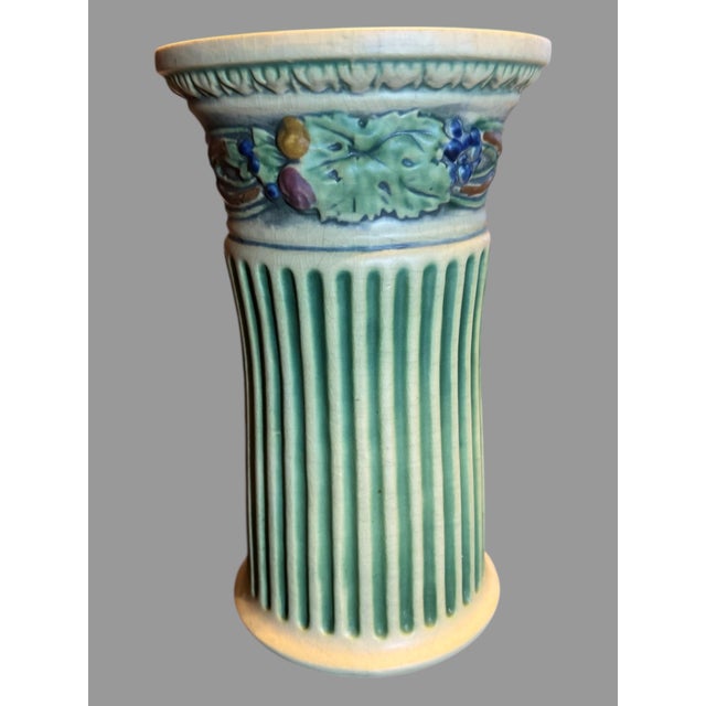 Vintage 12" Roseville Art Pottery Corinthian Vase For Sale - Image 6 of 6