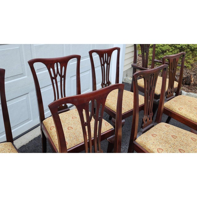 Set 8 Antique Mahogany Chippendale Dining Room Chairs by f.w. Ferguson, C1920s Chairish