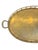 Brass Vintage Brass Faux Bamboo Oval Tray / Drinks / Side / Accent Table With Folding Stand, in the Manner of Maison Baguès For Sale - Image 8 of 10