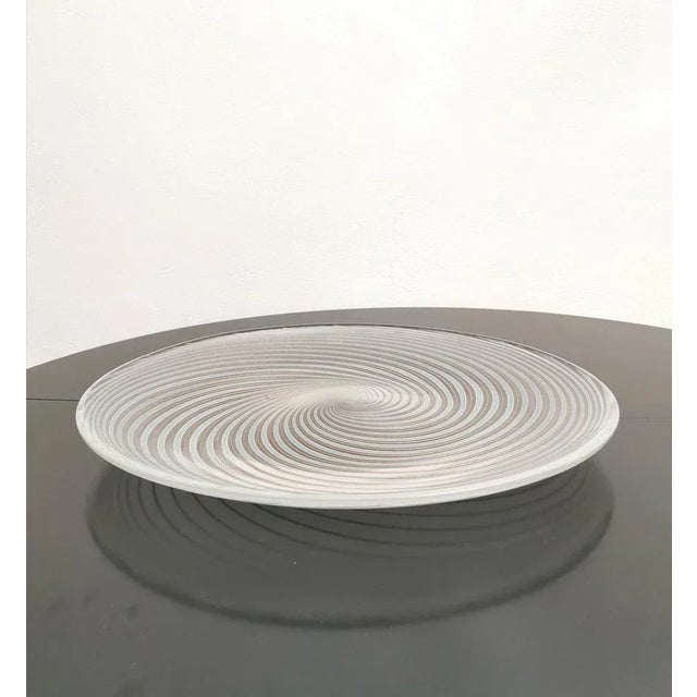 Centerpiece in White and Gold Transparent Murano Glass from Salviati Italia, 1970s For Sale - Image 11 of 11