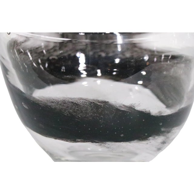 Glass Mid Century Art Glass Bowl by Eva Englund for Pukeberg Made in Sweden 1950/1960's For Sale - Image 7 of 12