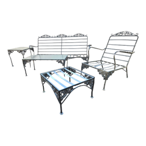 Mid 20th Century Wrought Iron Conversation Set
