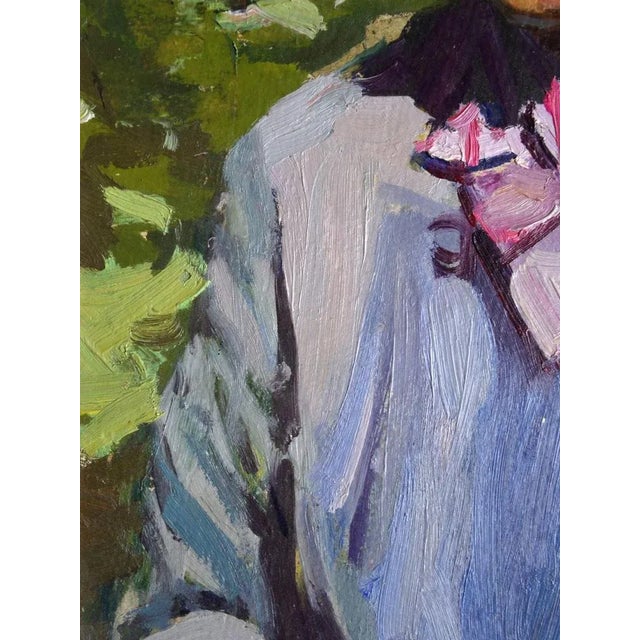 1950s Alfejs Bromults, Gypsy Woman, 1959, Oil on Cardboard For Sale - Image 5 of 7
