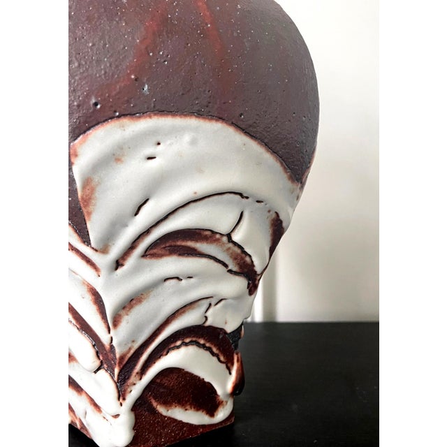 Japanese Studio Ceramic Vase by Ken Matsuzaki with Original Tomobako For Sale - Image 14 of 18