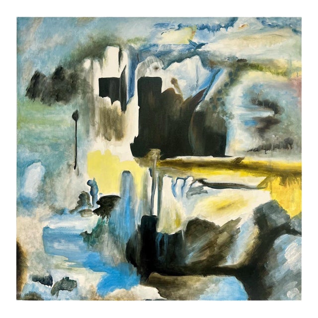 Large Bold Abstract Original Oil Painting on Canvas For Sale