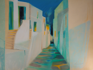 Claude Hemeret, Rue de Santorin, Lithograph