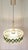 Vintage Ceiling Lamp with Round Clear Plastic Shade and Green Fabric Trim from ME, 1970s For Sale - Image 3 of 8