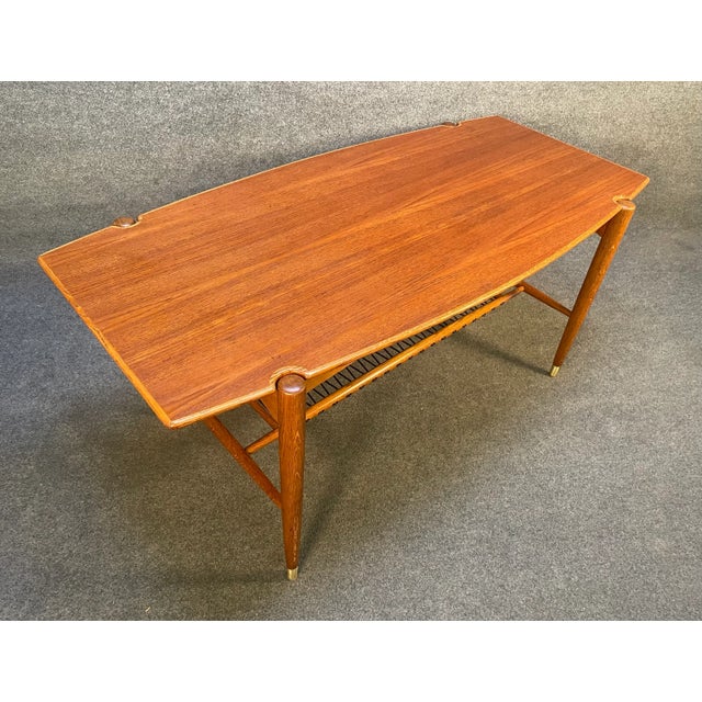 Mid-Century Modern Vintage Danish Mid Century Modern Teak and Oak Coffee Table by Folke Ohlsson For Sale - Image 3 of 11