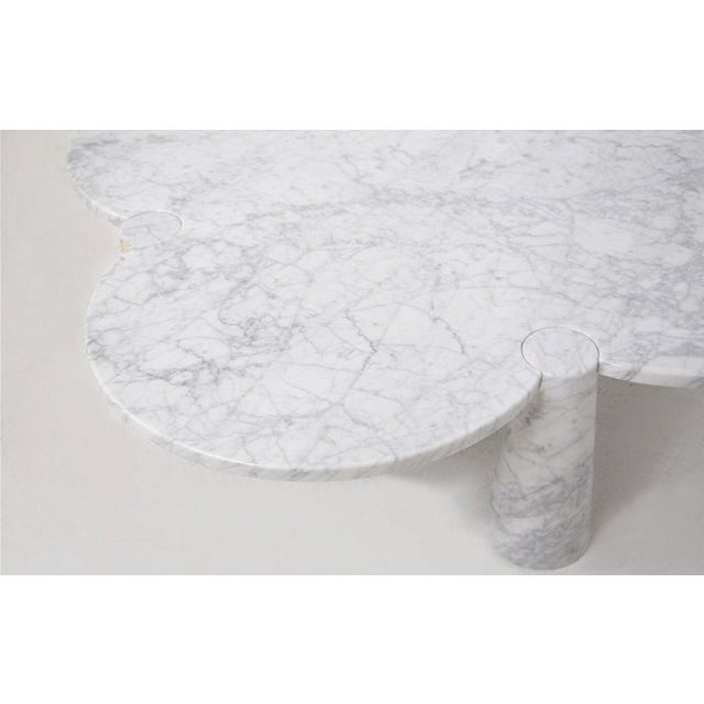 Angelo Mangiarotti White Carrara Marble Eros Quadrifoglio Coffee Table by Angelo Mangiarotti for Skipper, 1990s For Sale - Image 4 of 5