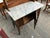 Mid 20th Century Antique Vanity Cabinet With Marble Top and Decorative Tiles For Sale - Image 5 of 7