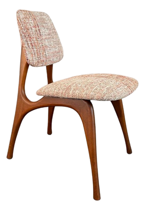 Mid-Century Modern Sculptural Walnut Side Chair by Bertha Schaefer