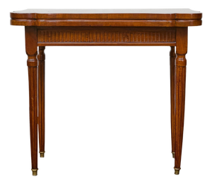 French Walnut Game Table with Marquetry and Reversible Felt Top, Circa 1880
