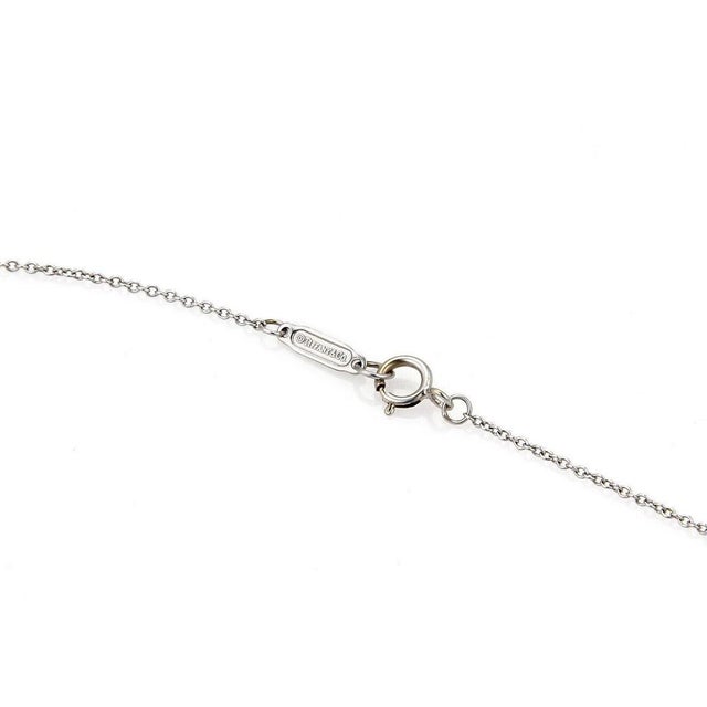 Mid 20th Century Mid 20th Century Tiffany & Co. Metro Diamond 18k White Gold Heart Pendant Necklace For Sale - Image 5 of 7
