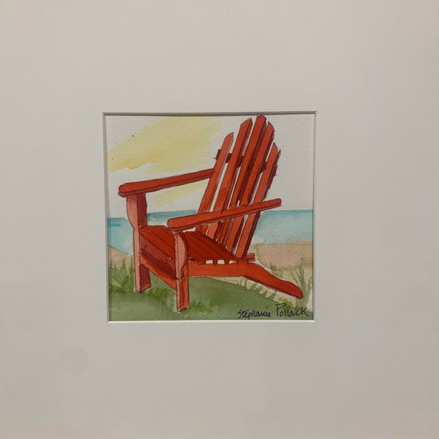 Vintage Stephanie Pollack, Original Watercolors. Set of 6. For Sale - Image 9 of 11