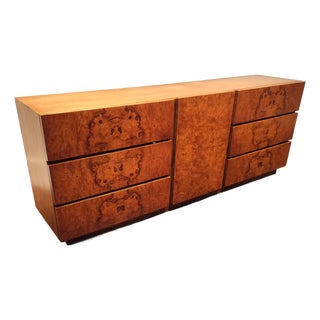 Milo Baughman for Altavisat Lane Burl Wood Credenza For Sale