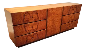 Milo Baughman for Altavisat Lane Burl Wood Credenza