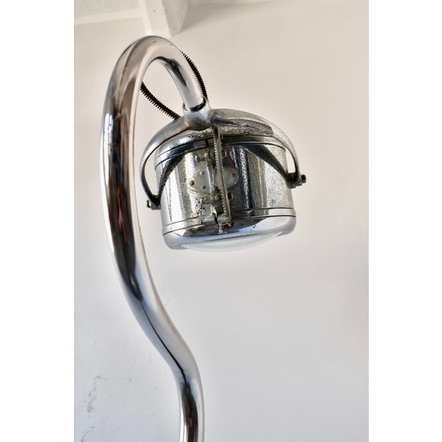 A marine searchlight from 1950s made into a floor lamp. Portable Light Company from Kearny New Jersey used to make "Half...