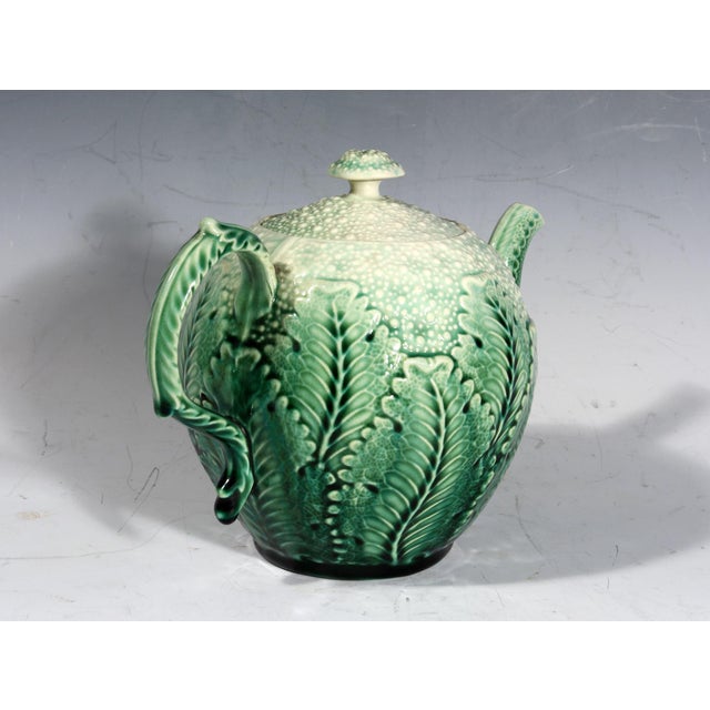 "Garden Whimsy": American Etruscan Majolica Cauliflower Teapot Griffen, Smith & Hill, Circa 1879. A delightful and highly...