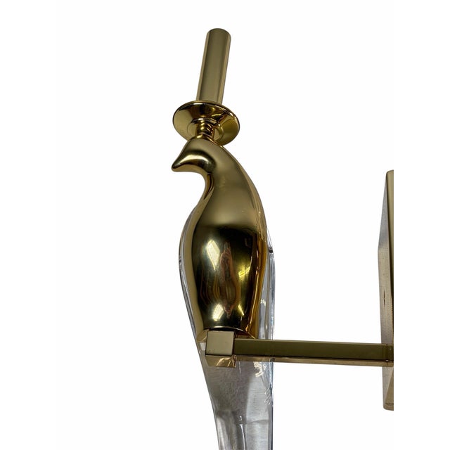 Pair Birds of Paradise 20” Wall Sconces For Sale - Image 4 of 5